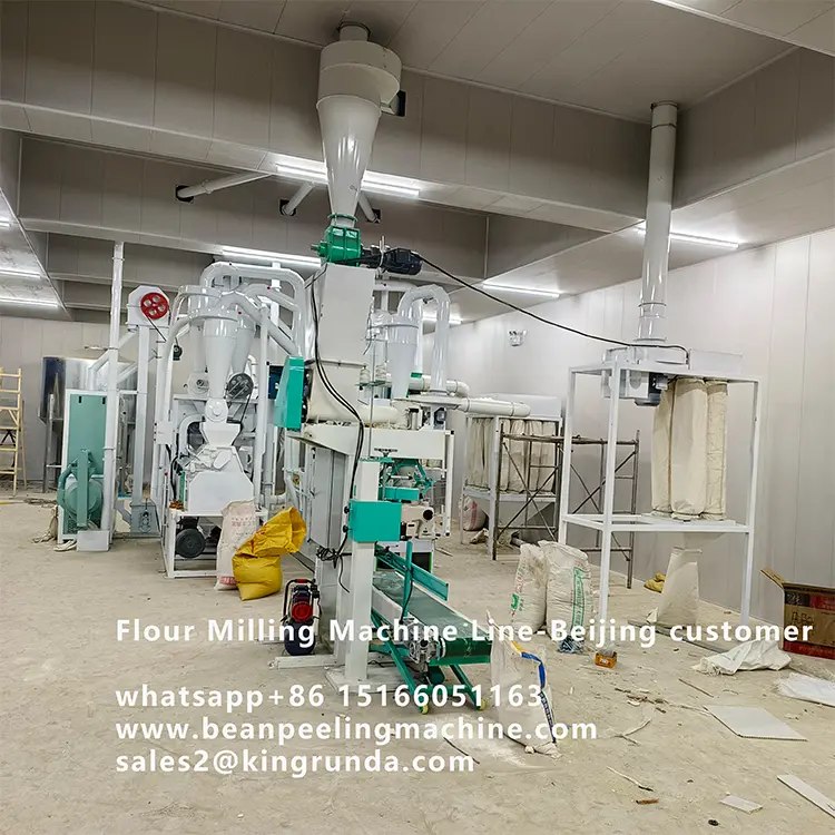 Full automatic 1T/H maize grits flour milling machine line